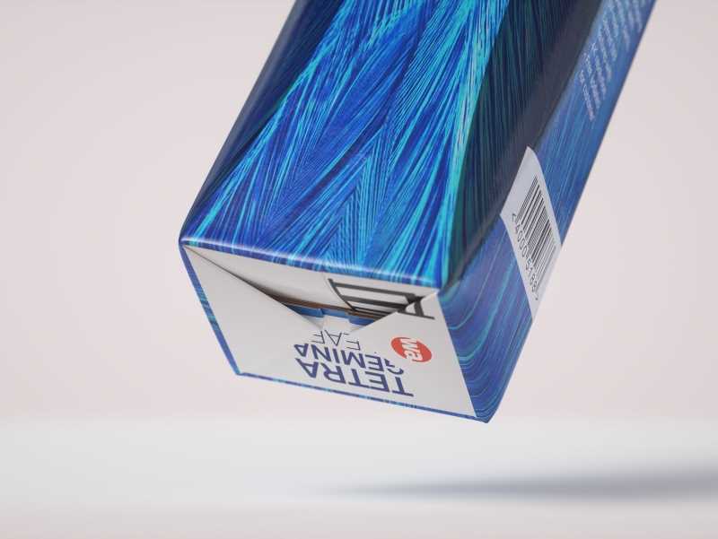 Packaging 3d model pak of Tetra Pack Gemina Leaf 1000ml with HeliCap 27