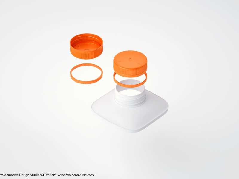 Premium 3d model pak of the Tetra Pack Top Base 500ml with Eifel O38 closer