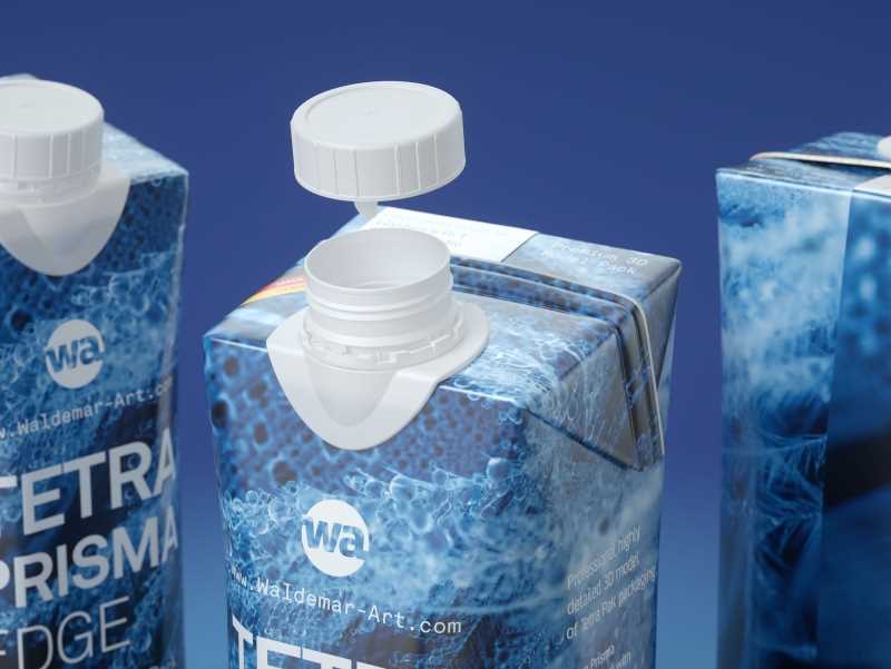 Tetra Pack Prisma EDGE 500ml with DreamCap Premium carton packaging 3D model pak