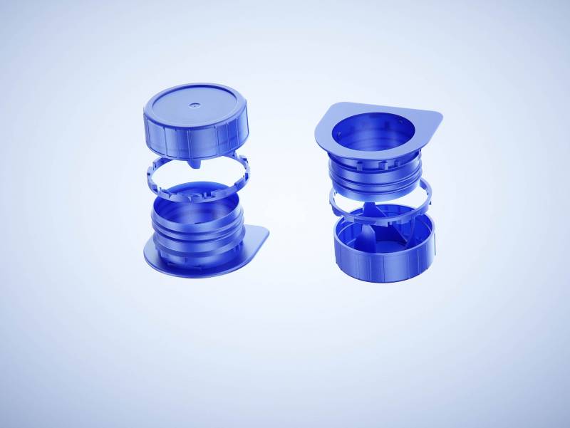 Tetra Prisma Square 1000ml with HeliCap27 and water condensation premium packaging 3d model pak