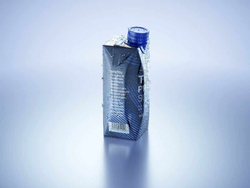 Tetra Prisma Square 330ml with Dream Cap 26 Pro and Condensation Premium 3D model pack