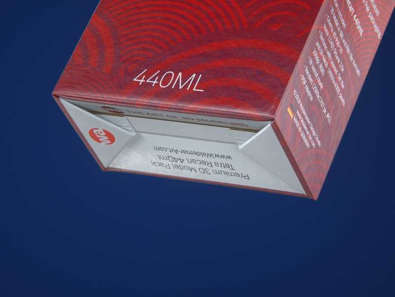 Tetra Pack Recart 440ml Premium carton packaging 3D model pak