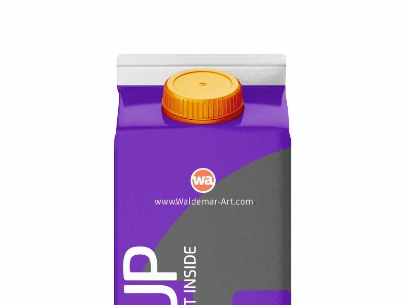 Photoshop Mockup of Tetra Pack Rex 1000ml with TwistCap Front View