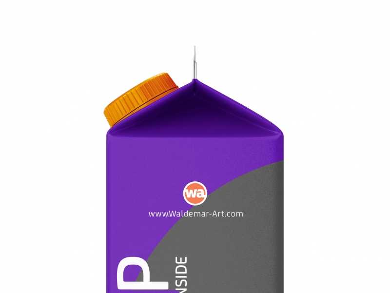Photoshop Mockup of Tetra Pack Rex 1000ml with TwistCap Side View