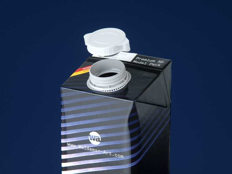 Tetra Pack Stello EDGE 1000ml with WingCap 30 packaging 3D model