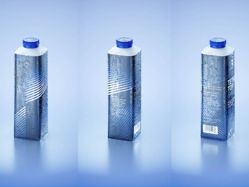 Tetra Top Base 1000ml with tethered cap C38 Pro and water condensation premium 3d model