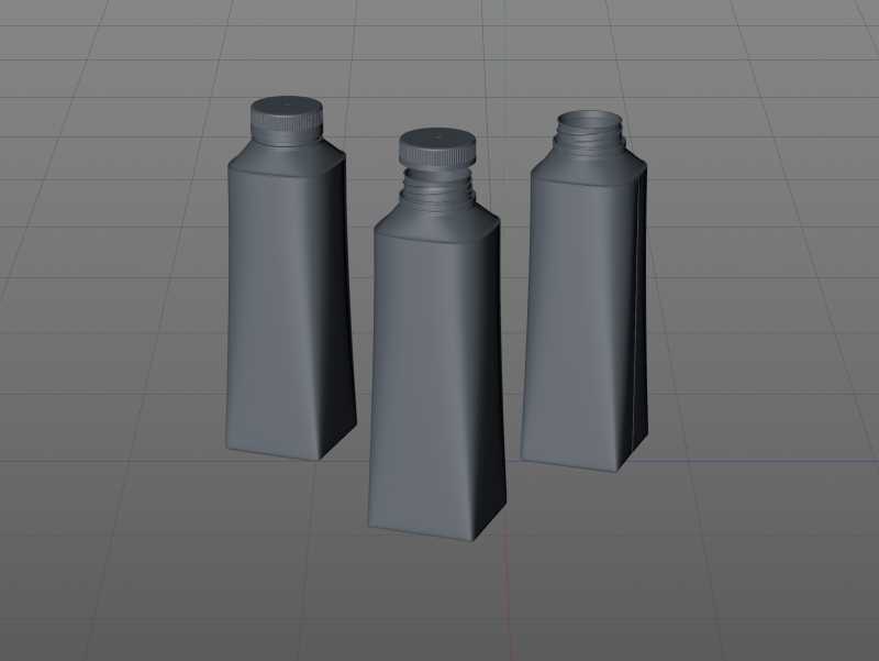 Tetra Top MIDI 500ml 3D model of carton package with Eifel O38 closure