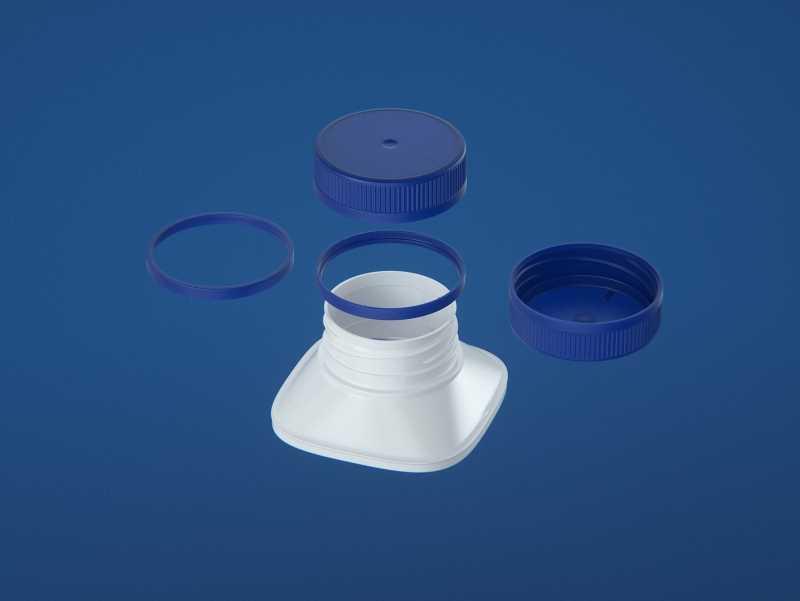 Tetra Top MIDI 500ml 3D model of carton package with Eifel O38 closure