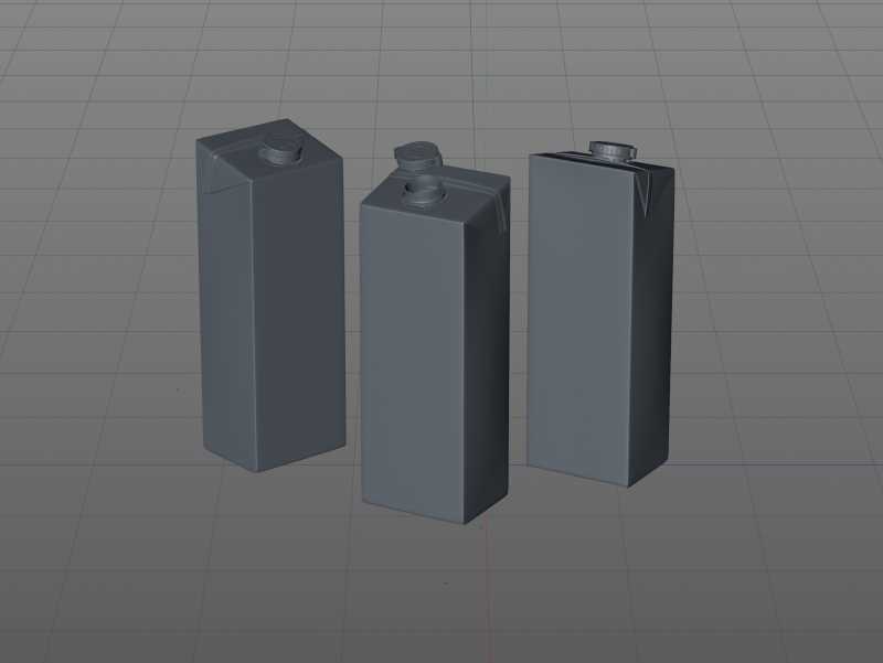 Tetra Pack Brick EDGE 1500ml with WingCap30 Carton packaging professional 3D model pak