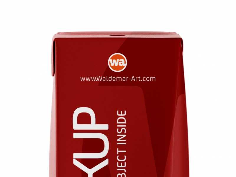 Tetra Pack Brick Slim Leaf 200ml Front View Photoshop Mockup