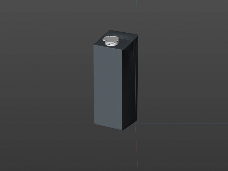 Tetra Pak Brik Edge 1000ml with tethered cap LightWing 30 premium carton packaging 3D model