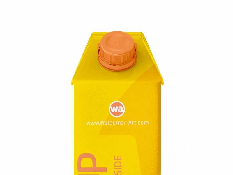 Tetra Pack Gemina Aseptic 1000ml Square Package MockUp with StreamCap Front View