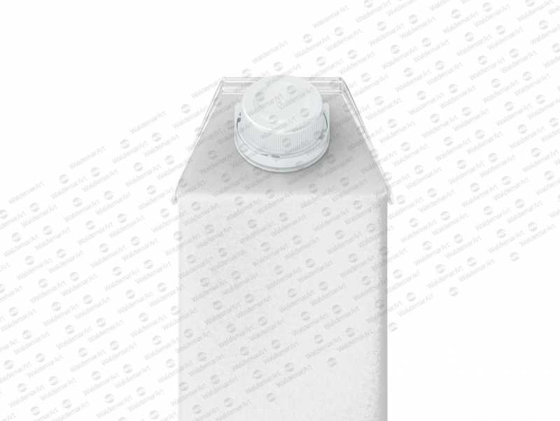 Tetra Pack Gemina Aseptic 1000ml Square Package MockUp with StreamCap Front View