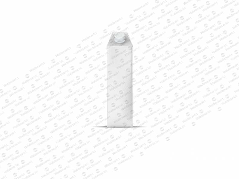 Tetra Pack Gemina Aseptic 1000ml Square Package MockUp with StreamCap Front View