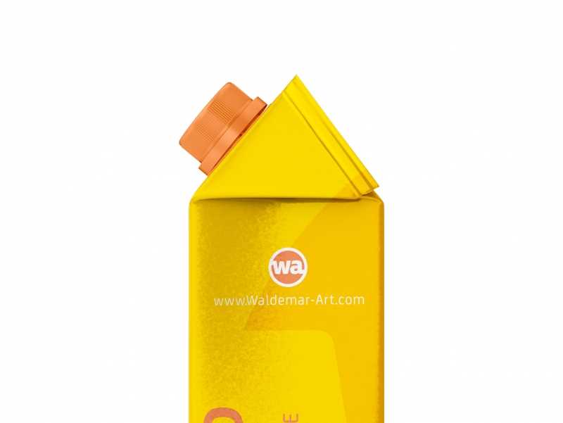 Tetra Pack Gemina Aseptic 1000ml Square Package MockUp with StreamCap Side View