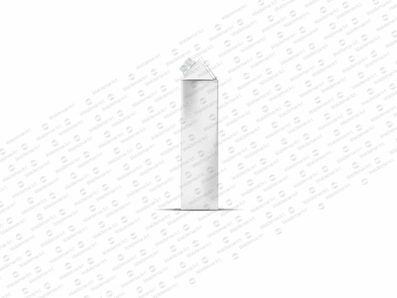 Tetra Pack Gemina Aseptic 1000ml Square Package MockUp with StreamCap Side View