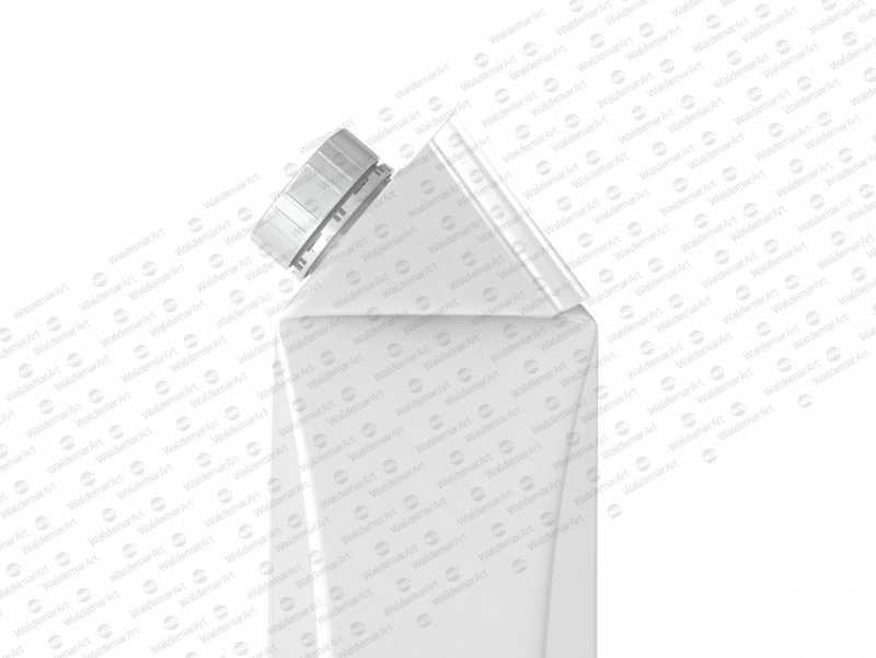 Tetra Pack Gemina Leaf 1000ml Mockup. Side View
