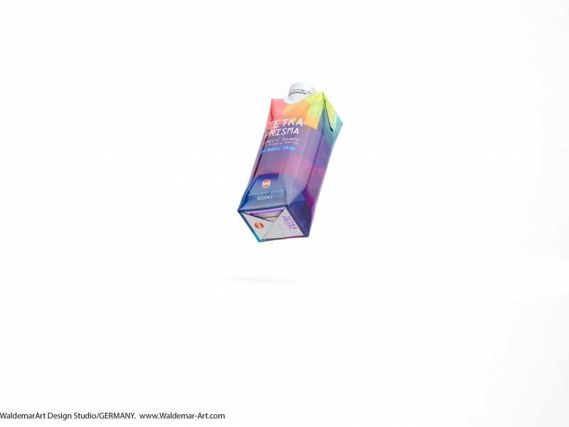 Tetra Pack Prisma Square 500ml with DreamCap packaging 3d model pak