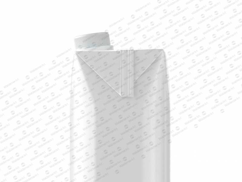 PSD Mockup of Tetra Pack Prisma 1000ml Side View