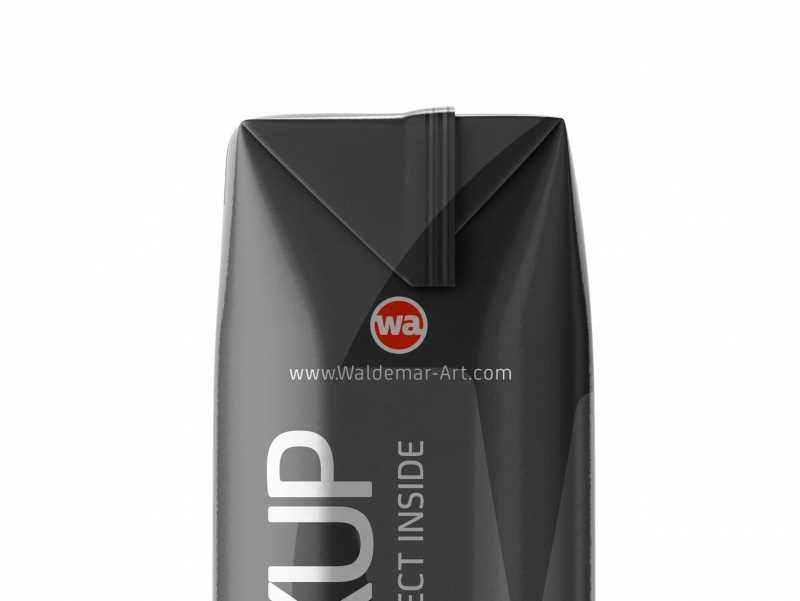 Packaging Mockup of Tetra Pack Prisma 250ml with PullTab - Side View