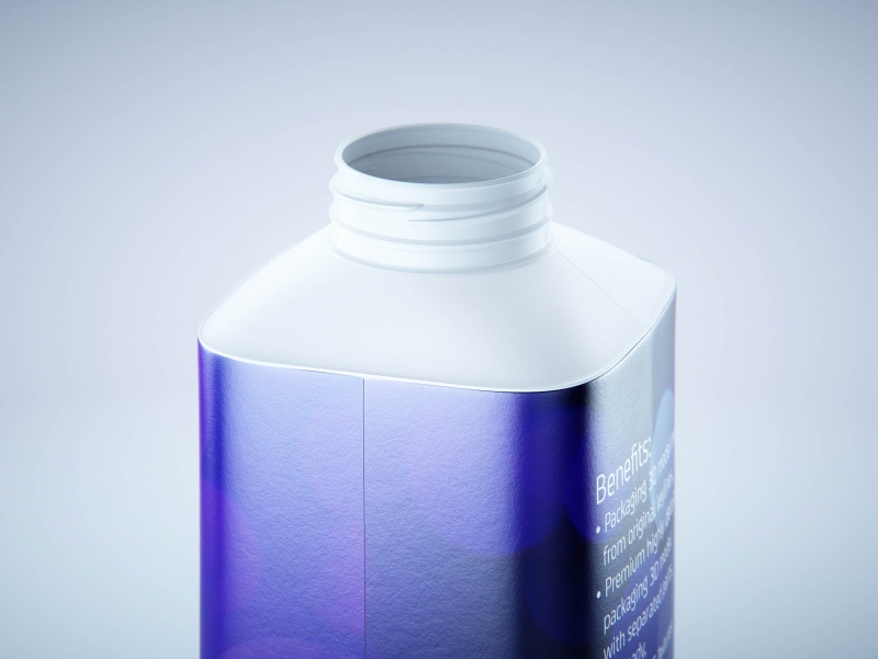 Tetra Top Base 500ml with tethered cap C38Pro premium carton packaging 3d model