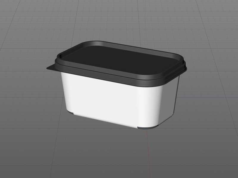 Vegan Spreadable Butter plastic container 450g packaging 3D model