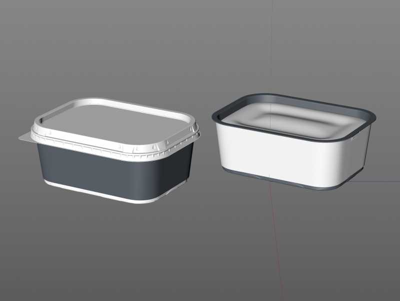 Vegan Spreadable Butter plastic container 250g packaging 3D model