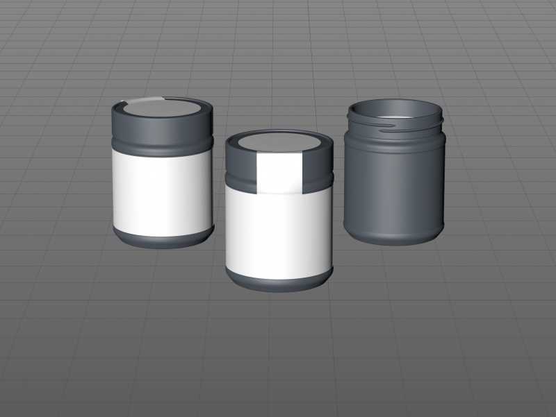 Acacia Honey Glass Jar 500g packaging 3d model