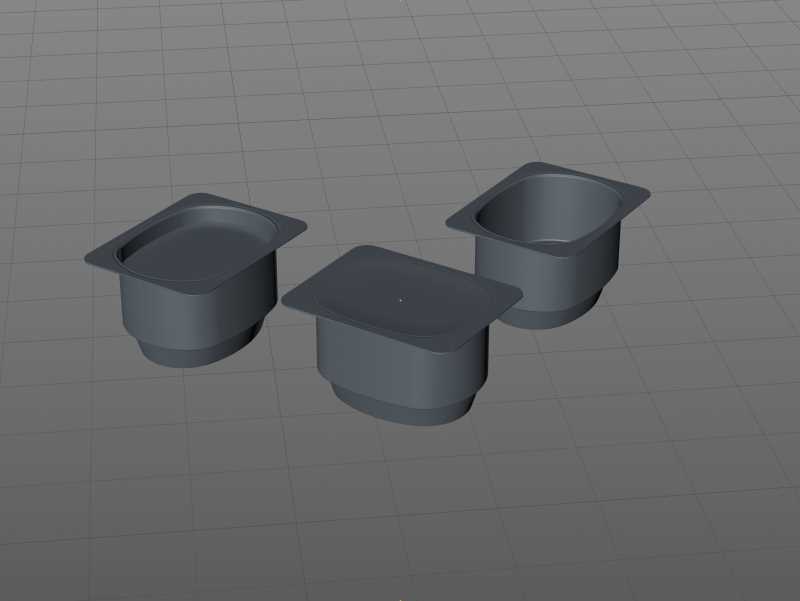 Fresh Cheese Dessert Plastic Cup 125g packaging 3D model