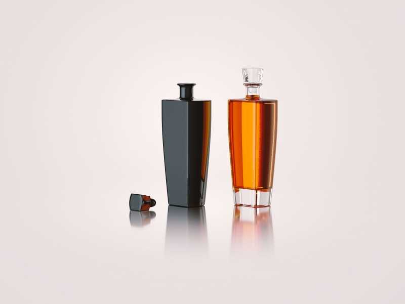 Lady - 3d model of a glass bottle for alcohol products