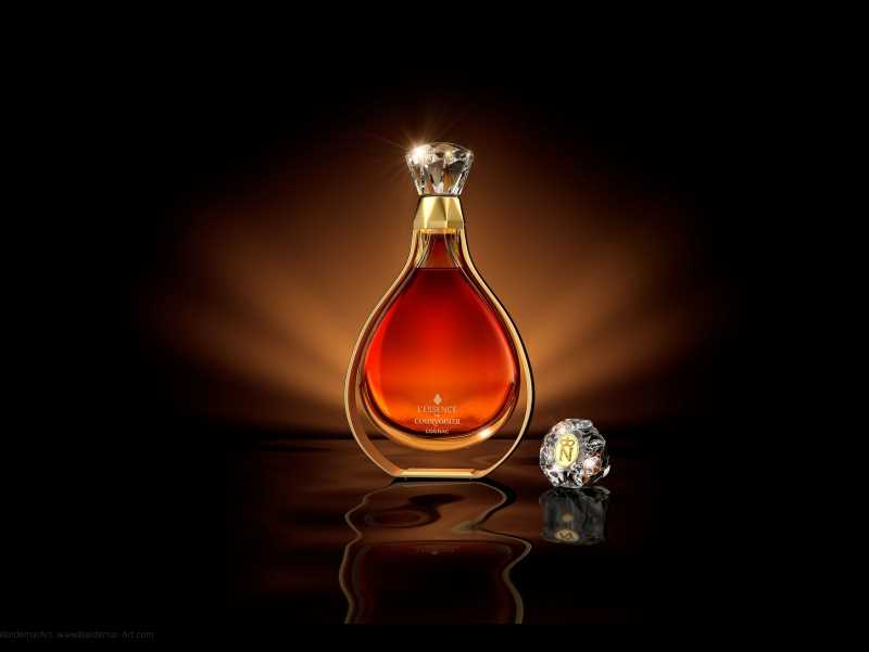 L&#039;essence de Courvoisier - packaging 3D model and scene
