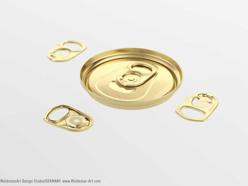 Plastic sleek can 3D packaging model 330/310ml