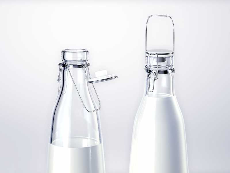 Milky-Wilky - packaging 3d model of a bottle for a milk