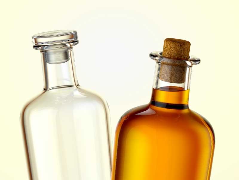 Pirate - packaging 3d model of a glass bottle for alcohol products