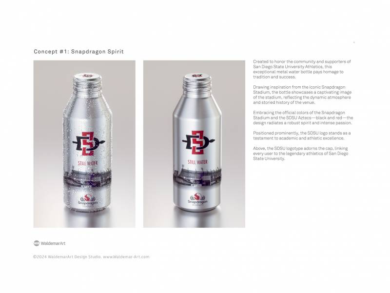 San Diego State University Athletics - Still Water Label Design
