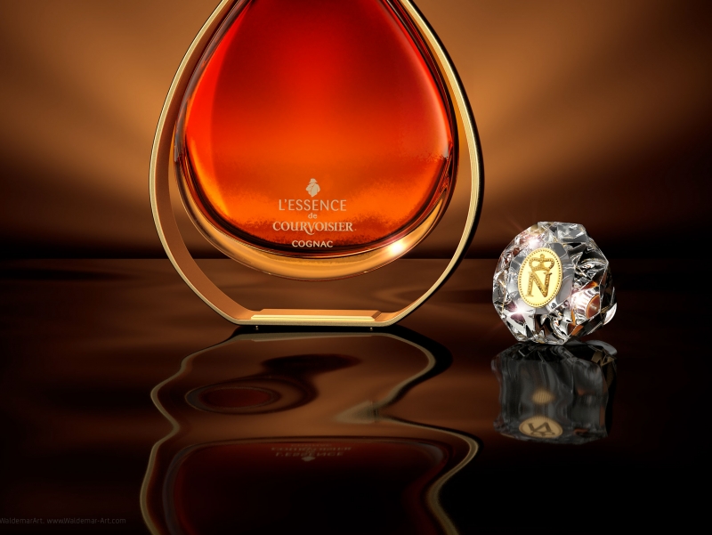 L'essence de Courvoisier - professional packaging 3D visualization