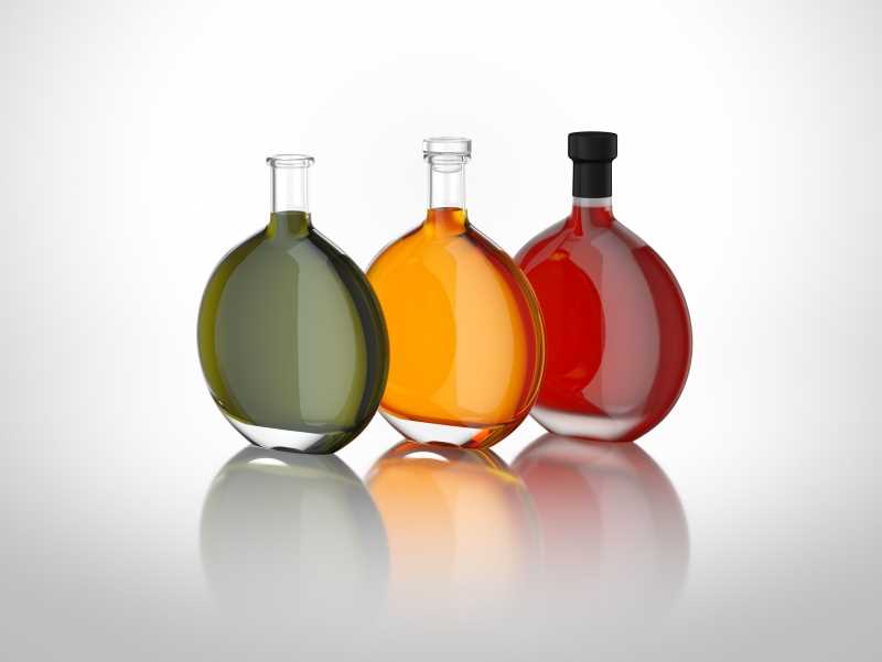 Solar - packaging 3d model of the glass bottle for various products