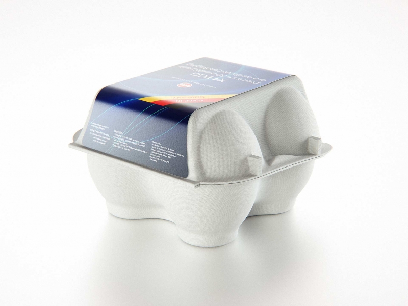 x4 Egg Cold Pressed Paper Carton box packaging 3D model pack