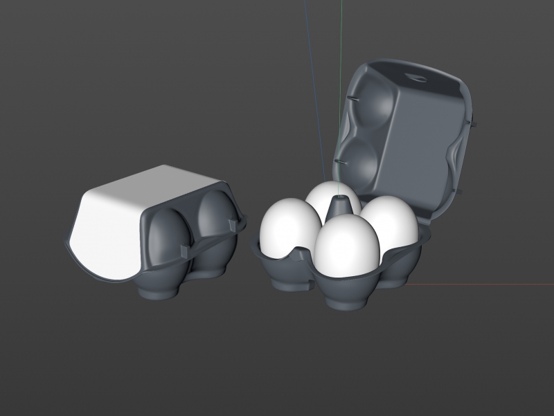 x4 Egg Cold Pressed Paper Carton box packaging 3D model pack