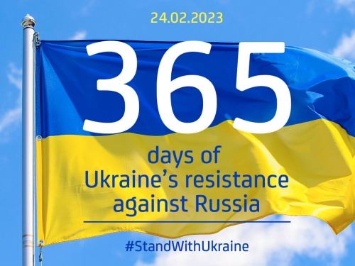 1st Anniversary of Ukraine's Resistance against Russia!