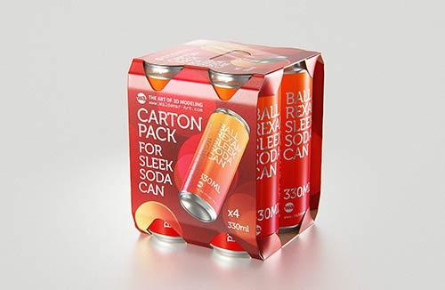 Package Mock-up of Tetra Pack Rex 500ml with TwistCap Front View