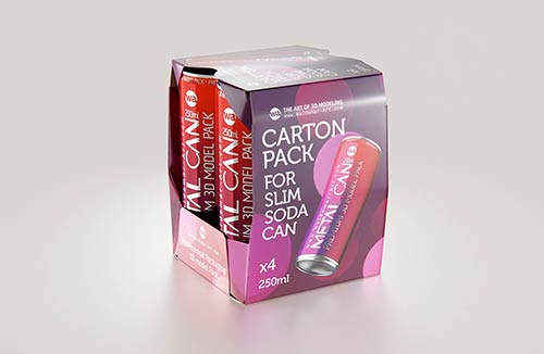 Elopak Pure-Pak Classic 1000ml (no opening) Premium carton packaging 3D model pack