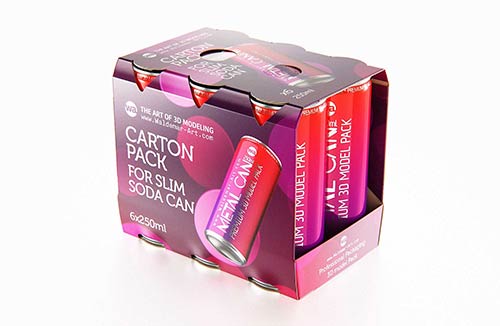 Tetra Brik EDGE 200ml with tethered cap HeliCap 23 Pro packaging 3d model