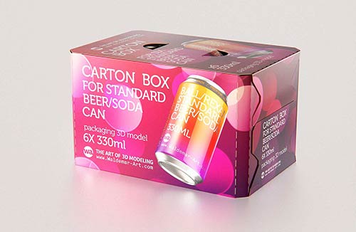 Elopak Pure-Pak Diamond Square 250ml carton packaging 3D model pack