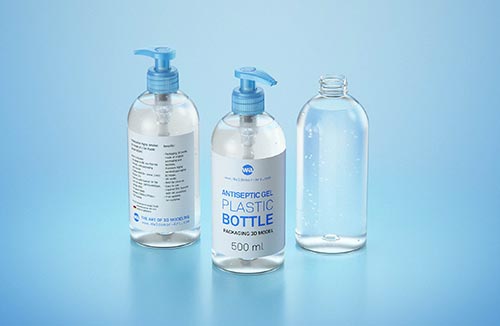 Premium carton packaging 3D model of Elopak Pure-Pak Diamond Curve 750ml