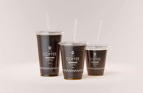 Yoghurt Plastic Cup 400ml Premium packaging 3D model