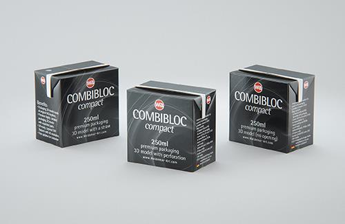 Packaging 3D model of SIG Combifit Premium 500ml with Combi-Swift closer