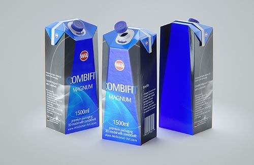 SIG Combifit Premium 750ml with Combi-Swift closer Packaging 3D model pak