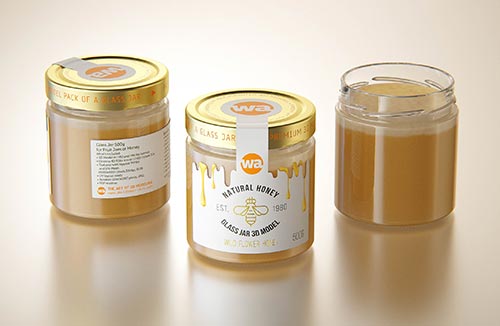 Plastic Bucket 1000g/1Kg premium packaging 3D model