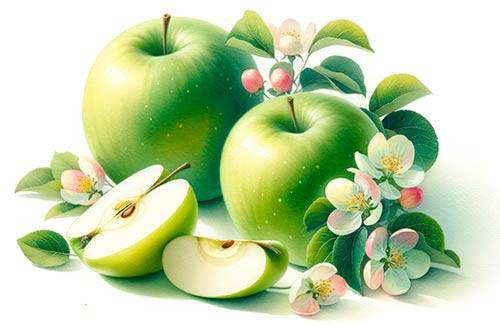 Premium Digital Watercolor Illustrations featuring three cherries on a white background